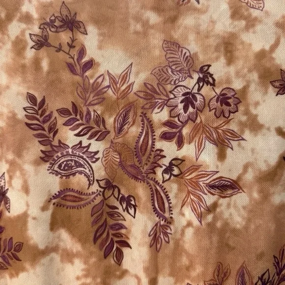 Lucky Brand Tan Floral Long Sleeve Maxi Dress Sheer Overlay NWT Size Large - Picture 6 of 6